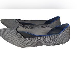 Rothy's The Point Gray Ballet Flats Shoe Slip On Casual Work Preppy Wmn 10.5